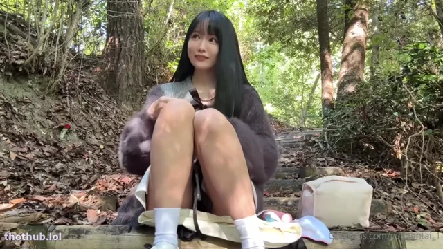 YUAHENTAI OUTSIDE IN THE WOOD MASTURBATION