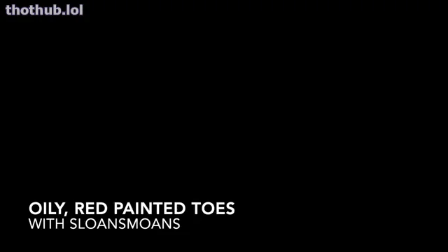Sloansmoans oily red painted toes