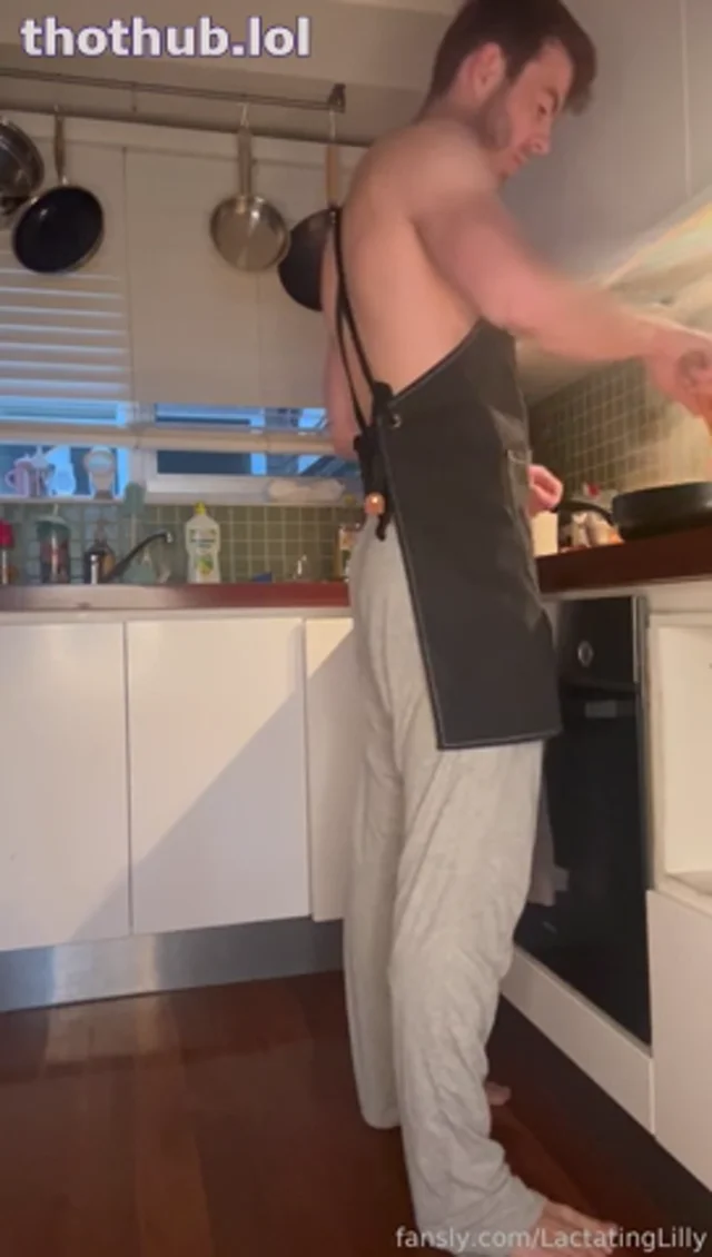 Lactating Lilly fucks in kitchen