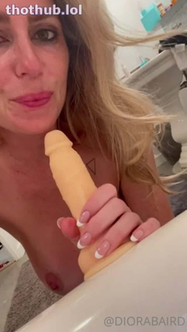 Diora Baird dildo blowjob