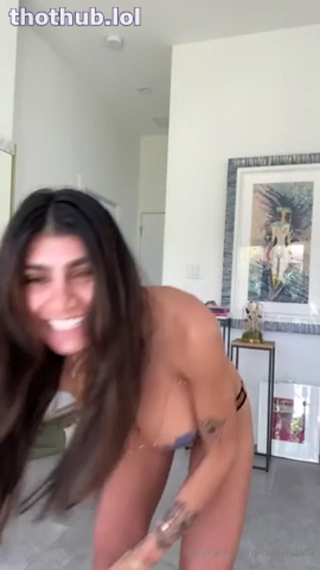 Mia Khalifa Blue Pasties Strip Video Leaked