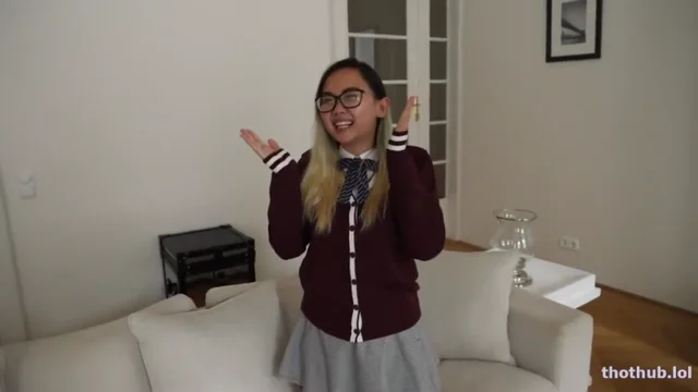 Asian school girl interview