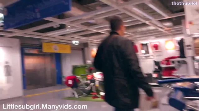 Littlesubgirl public ikea shopping anal fuck & squirt