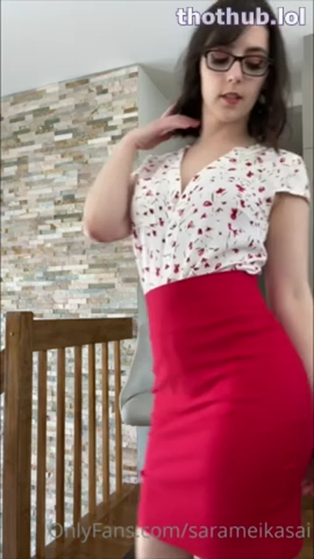 Sara Mei Kasai Dance Strip Red Lingerie