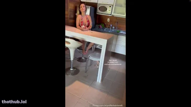 Babi Barelli kitchen fuck