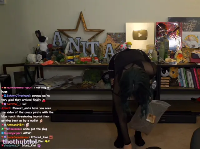 Sweet Anita Big Titty Goth Tease GOTHMAS #9 Twitch Clip