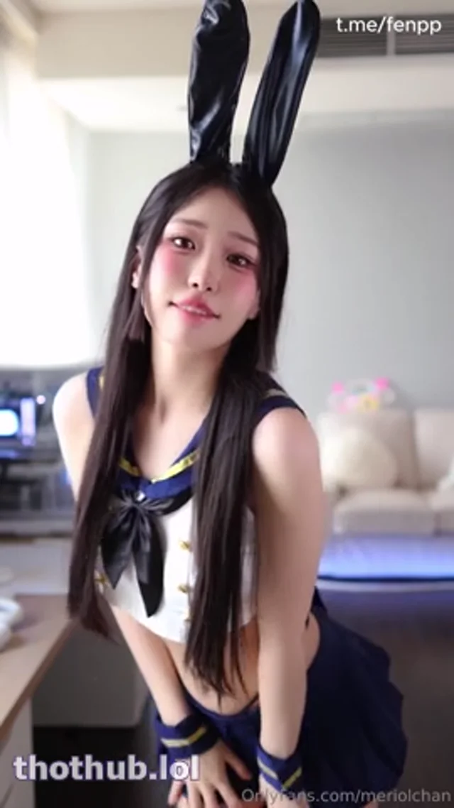 Cute & sexy girl Meriol_chan school girl bunny cosplay