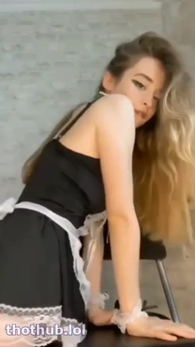 Ivano4ka masturbates in sexy black dress and stockings