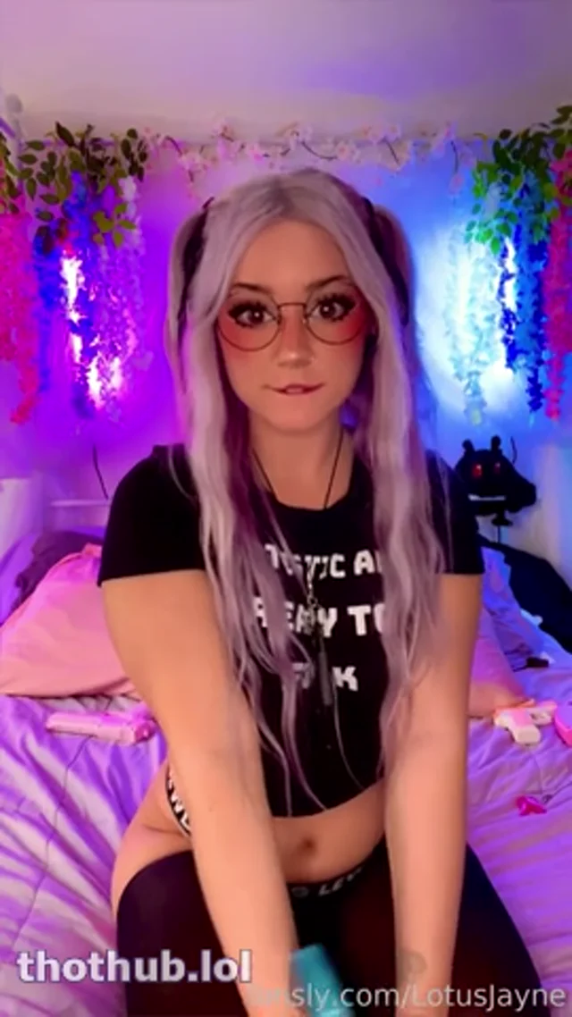 Lotus plays with tentacle dildo