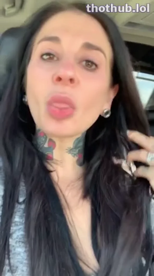 J.A OF –  Car Public Masturbation with Busty Inked Slut