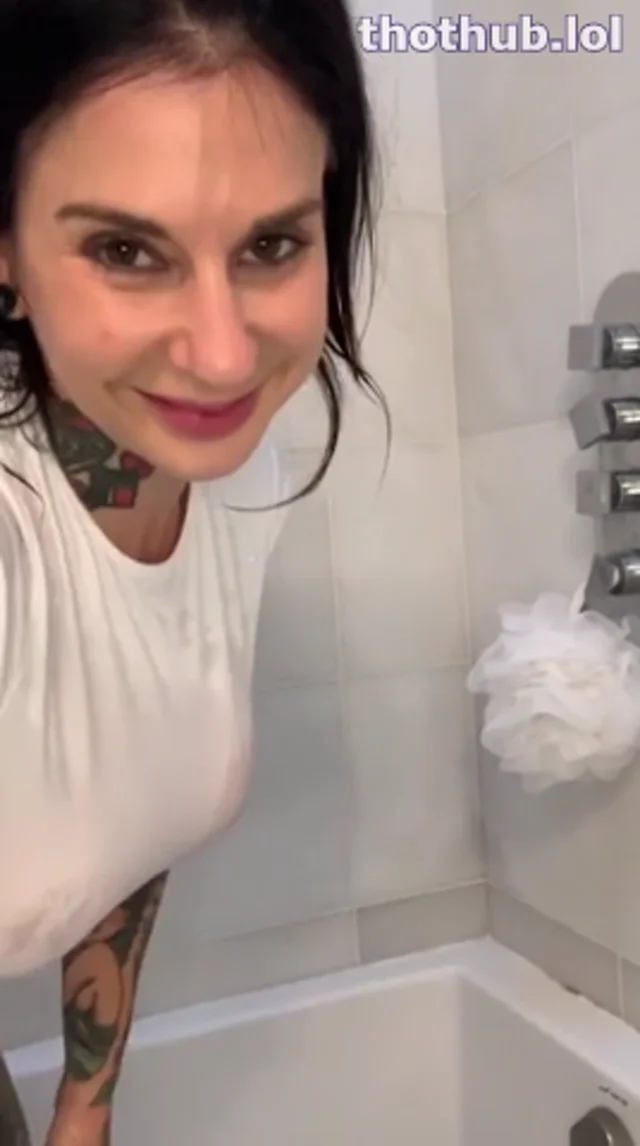 J.A OF –  Inked Babe in White Bodysuit Touches Herself in the Shower