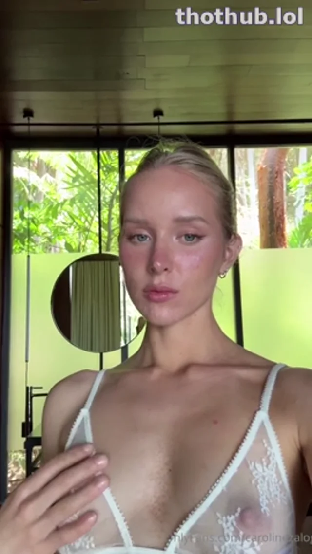 Caroline Zalog white transparent tits