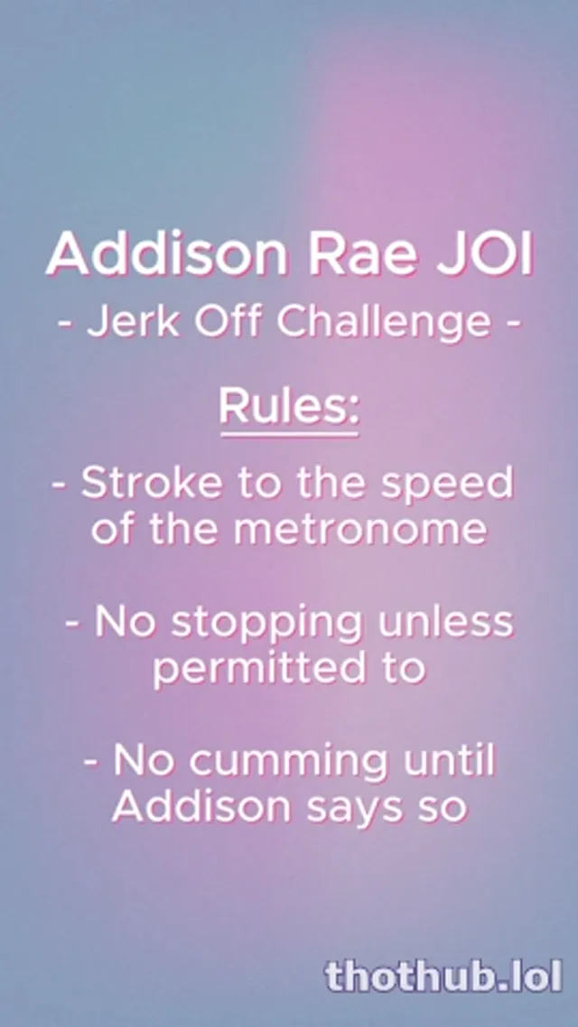 Addison Rae Metronome JOI