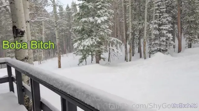 ShyGothExhib cabin dildo fuck