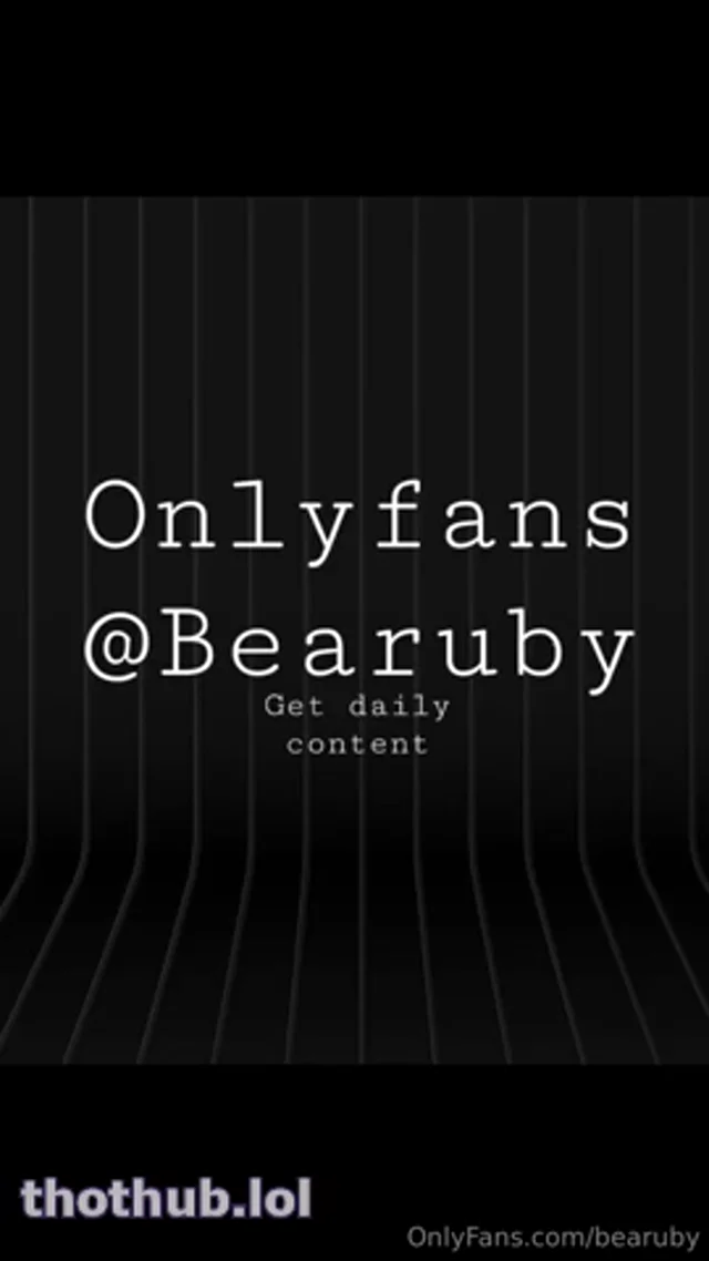 Bearuby ppv cars sex tape onlyfans