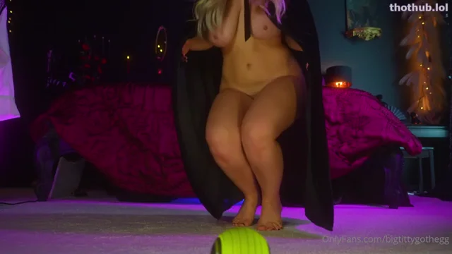 Bigtittygothegg witch rubs her crystal ball