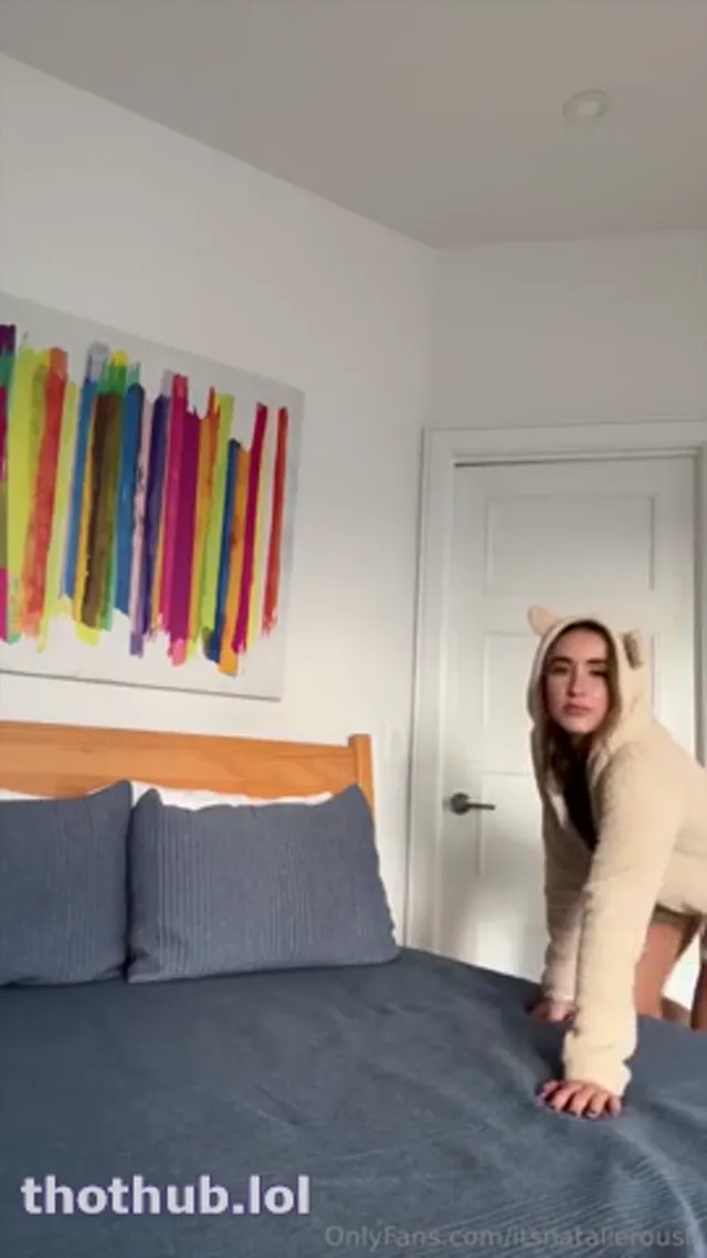 Natalie Roush – Stripping out of a onesie
