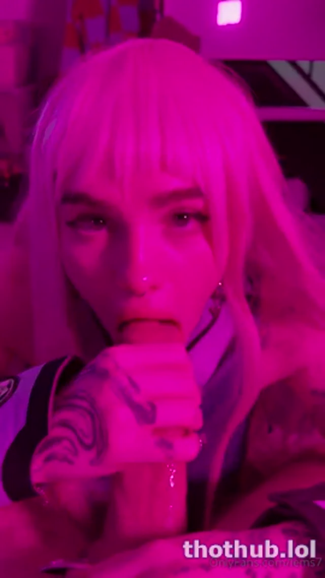 Lems7 | Emily Oram bj and swallow pink light