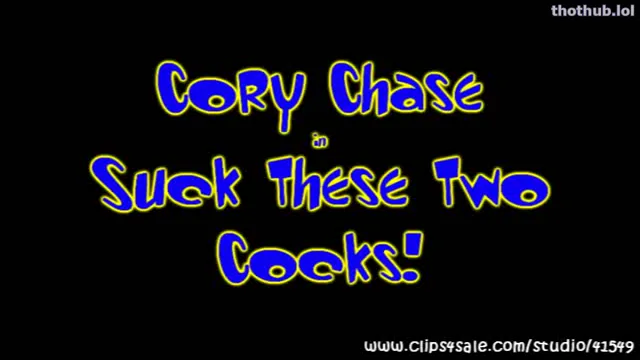 Cory Chase Suck two cocks encouragement