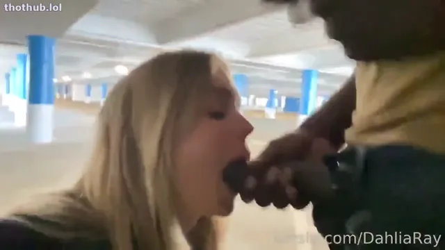 Dahlia Ray | Public Blowjob and Cumwalk — Fansly