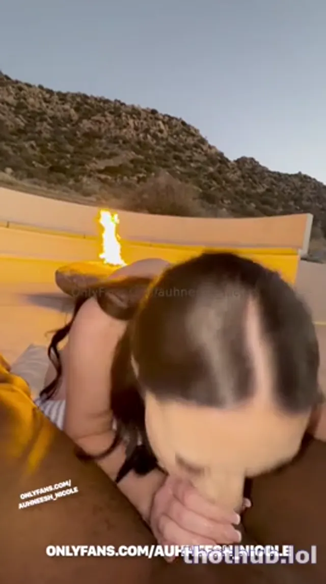 Auhneesh_nicole fucking around the campfire