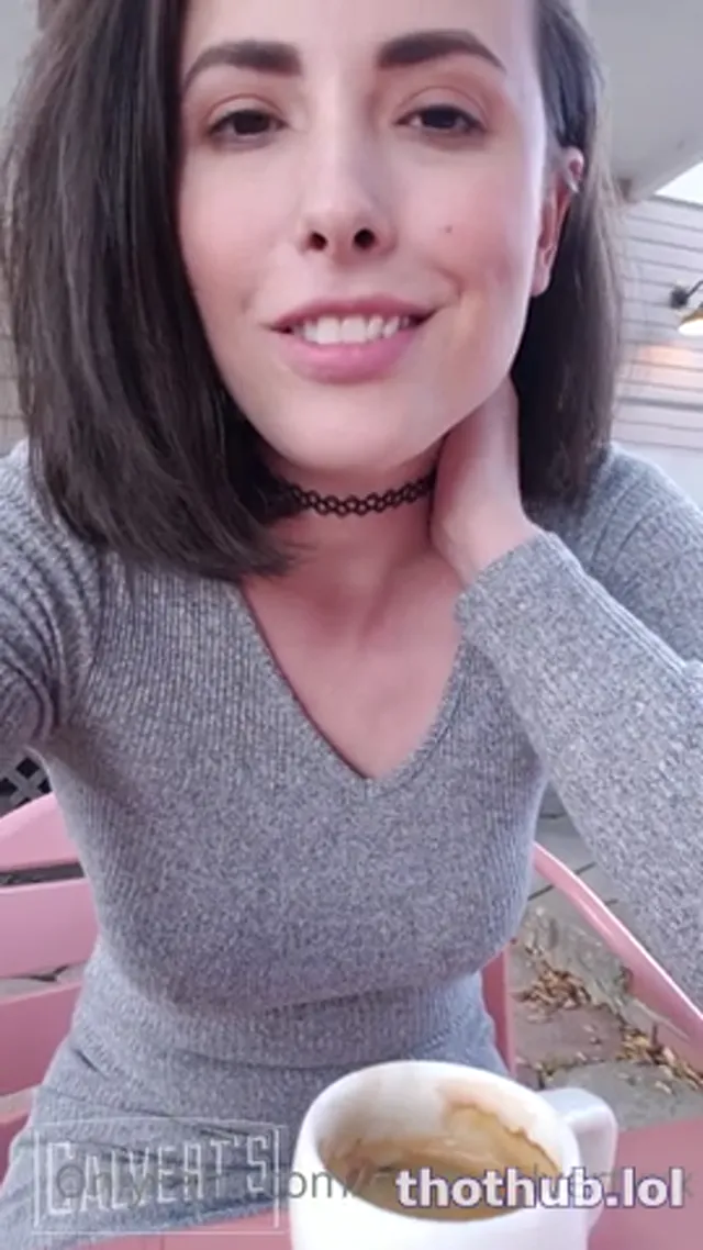 Casey calvert fun at a cafe