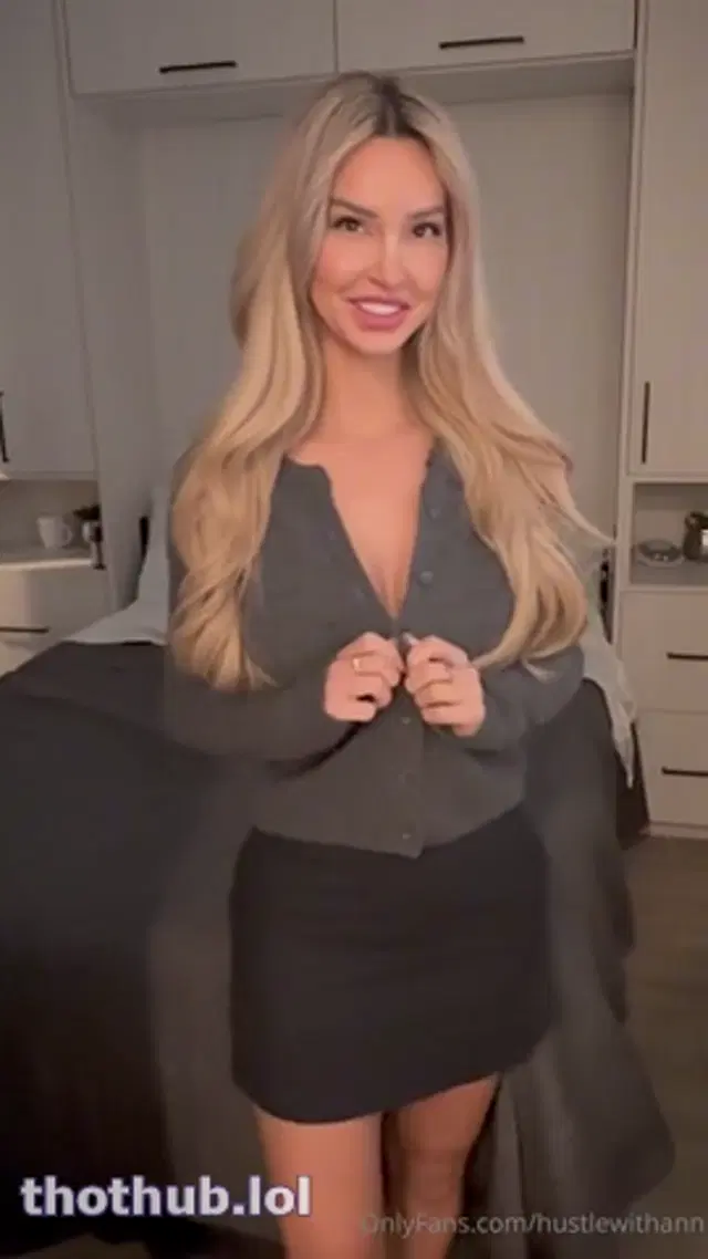 Ann hustle office striptease and fuck
