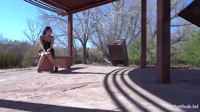 Nicole Niagara Solo Fun Outside on the Nature Trail