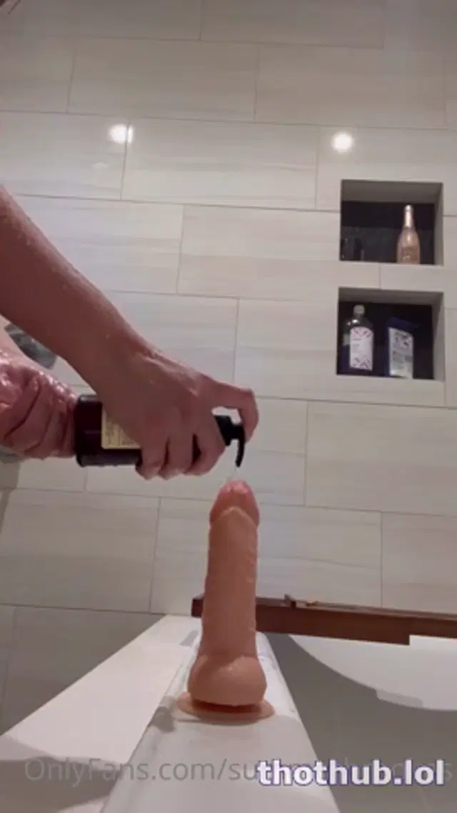 Summer Brookes Oily Dildo Riding Fuck