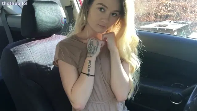 Clay Beach – Cumming In Car With Door Open In Public