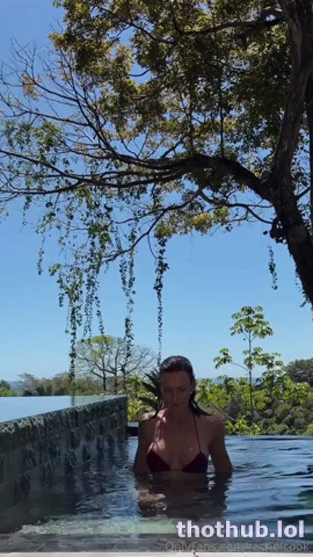 Rachel Cook naked pool strip