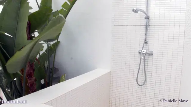 Danielle maye beach shower striptease