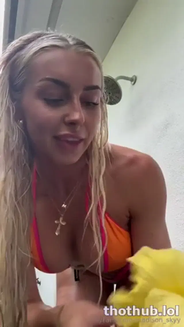 Madison skyy bikini shower anal plug