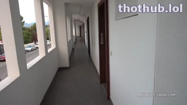 Naughty-Lada Wet sheer swimsuit in public