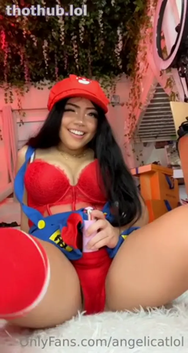 Angelicat Mario cosplay masturbation