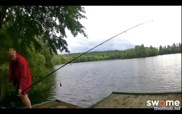 Carla flashes a fisherman