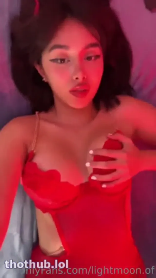 Xlightmoonx In a Sexy Red Outfit With Horns