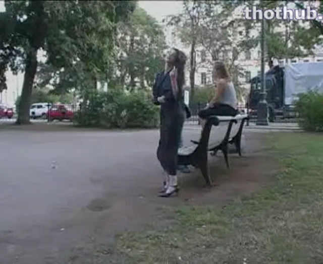 Naked girl in the park
