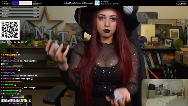 Sweet Anita Jiggling Witch Cosplay Twitch Clip