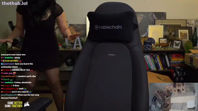 Sweet Anita Sexy Tight Black Dress Charity Stream Twitch Clip