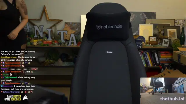 Sweet Anita Big Juicy Tits Jiggle Sexy Goth Black Dress