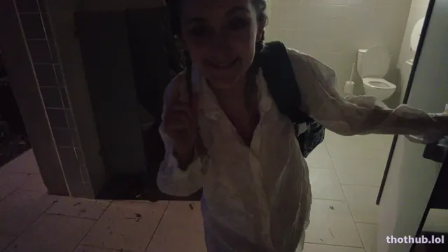 Louiselittlefrench Risky-Public I fuck myself in-a public mens toilet