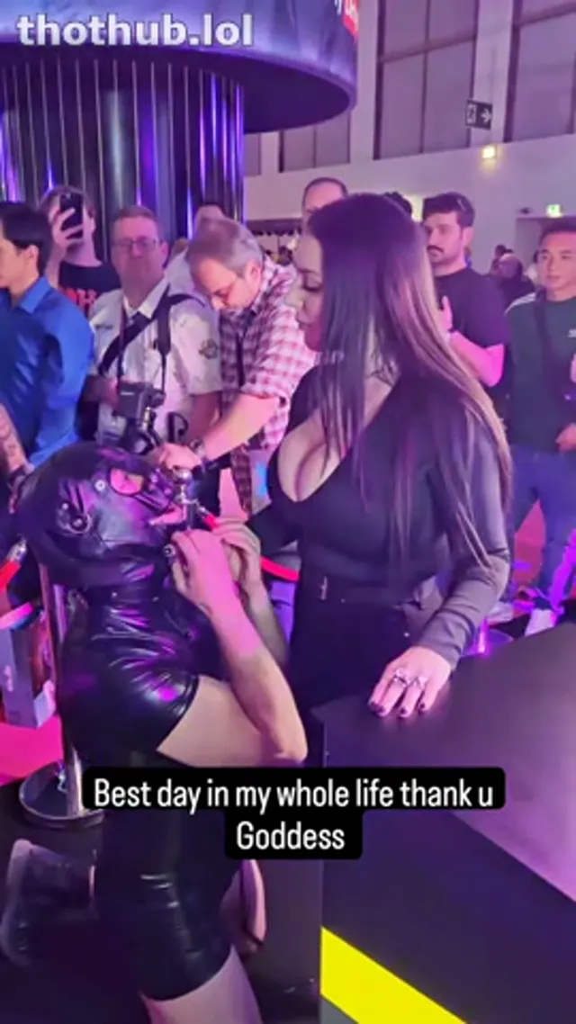 Angela White spitting in a fan’s mouth 2