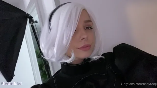 Bebyfooji 2b cosplay pussy ass tease