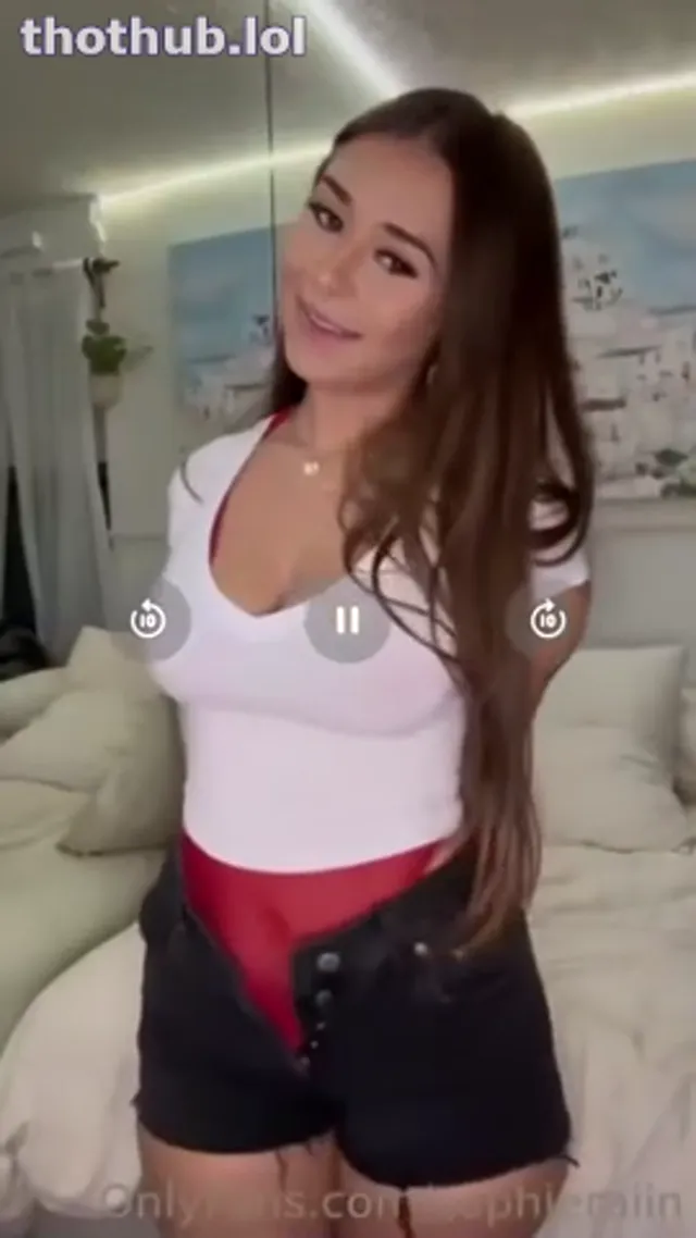 Sophie Raiin – red seethrough tease