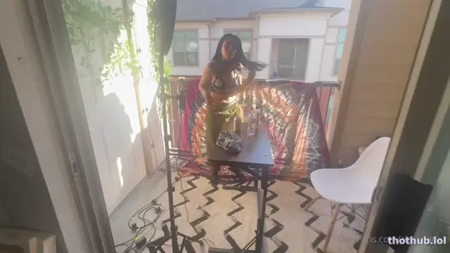 Sierra Jade OnlyFans patio blowjob