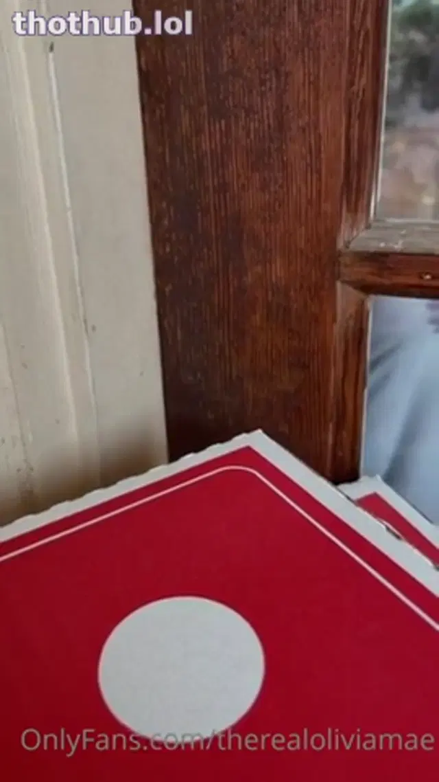 Olivia Mae Riding Pizza Guy