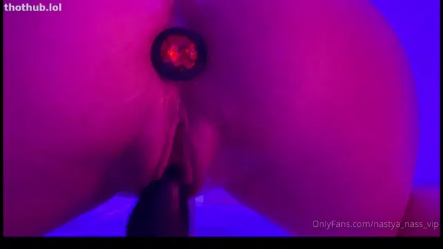 Nastya Nass butt plug pussy rub