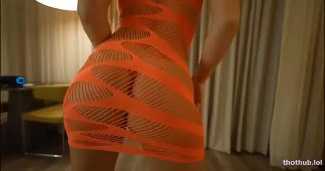 Nastyanass- sheer orange dress twerk