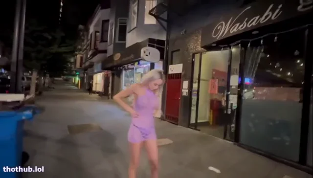Allie Dawson Strips Off Purple Dress Public